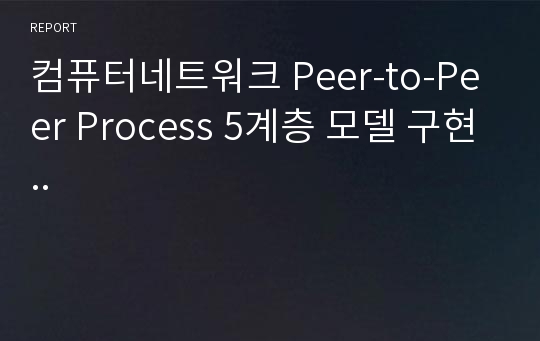 컴퓨터네트워크 Peer-to-Peer Process 5계층 모델 구현..