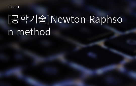 [공학기술]Newton-Raphson method