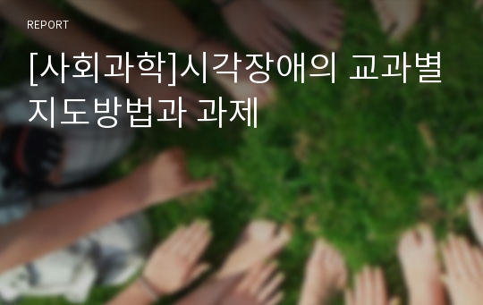 [사회과학]시각장애의 교과별지도방법과 과제