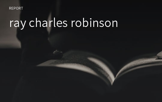 ray charles robinson