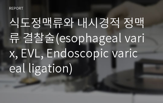 식도정맥류와 내시경적 정맥류 결찰술(esophageal varix, EVL, Endoscopic variceal ligation)