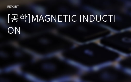 [공학]MAGNETIC INDUCTION