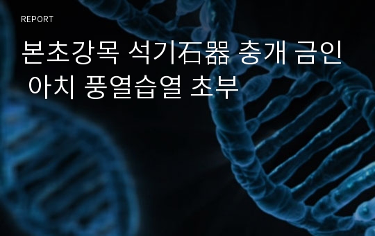 본초강목 석기石器 충개 금인 아치 풍열습열 초부