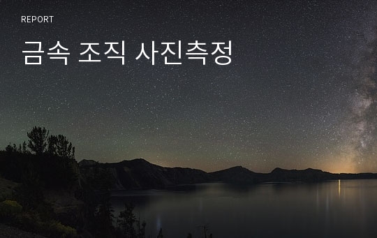 금속 조직 사진측정