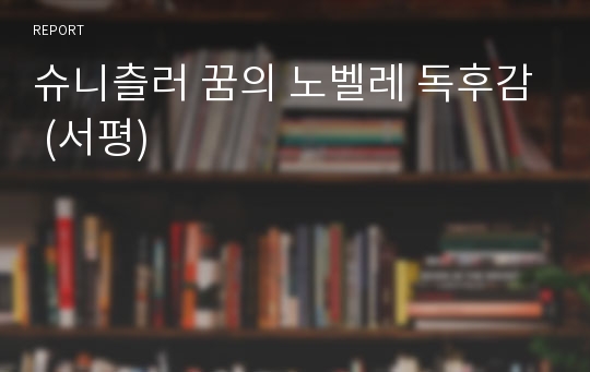 슈니츨러 꿈의 노벨레 독후감 (서평)