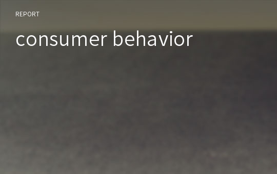 consumer behavior