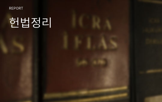 헌법정리