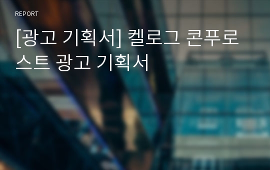 [광고 기획서] 켈로그 콘푸로스트 광고 기획서