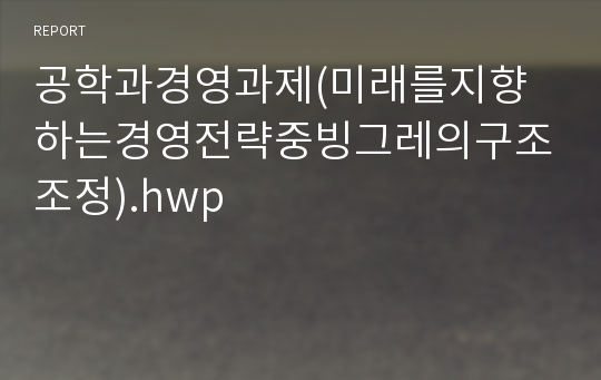 공학과경영과제(미래를지향하는경영전략중빙그레의구조조정).hwp