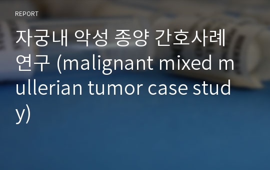 자궁내 악성 종양 간호사례 연구 (malignant mixed mullerian tumor case study)