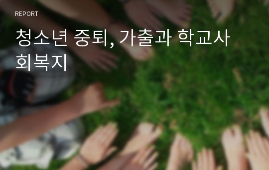 청소년 중퇴, 가출과 학교사회복지