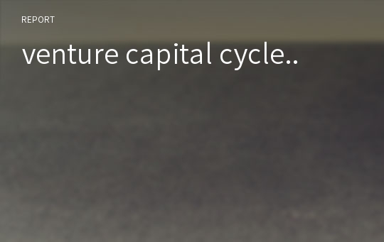 venture capital cycle..