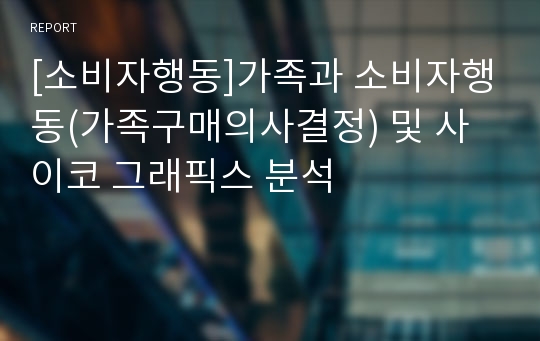 [소비자행동]가족과 소비자행동(가족구매의사결정) 및 사이코 그래픽스 분석