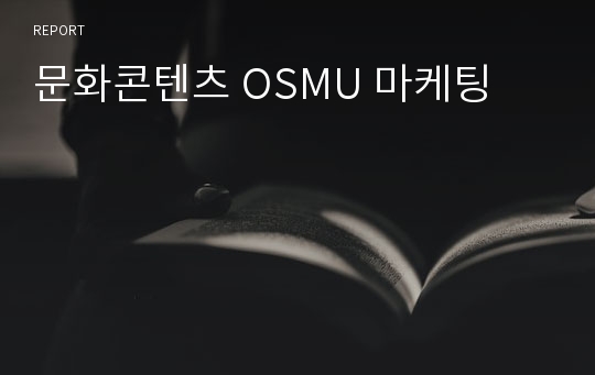 문화콘텐츠 OSMU 마케팅
