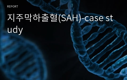 지주막하출혈(SAH)-case study