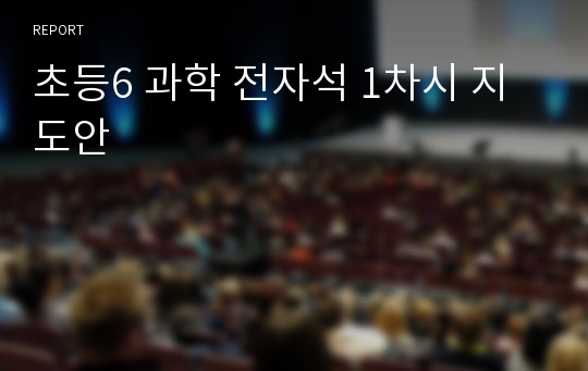 초등6 과학 전자석 1차시 지도안