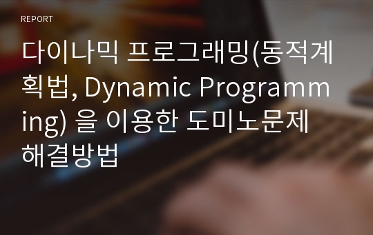 다이나믹 프로그래밍(동적계획법, Dynamic Programming) 을 이용한 도미노문제 해결방법