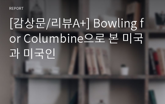 [감상문/리뷰A+] Bowling for Columbine으로 본 미국과 미국인