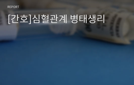 [간호]심혈관계 병태생리