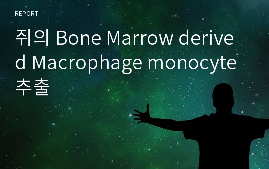 쥐의 Bone Marrow derived Macrophage monocyte 추출