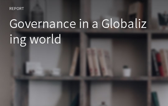Governance in a Globalizing world