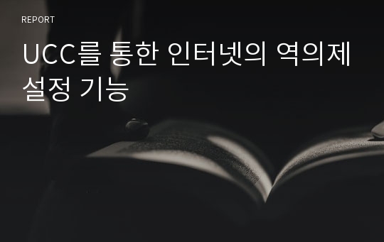 UCC를 통한 인터넷의 역의제설정 기능