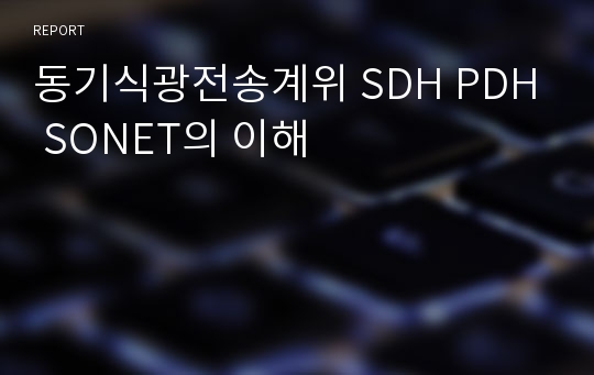동기식광전송계위 SDH PDH SONET의 이해