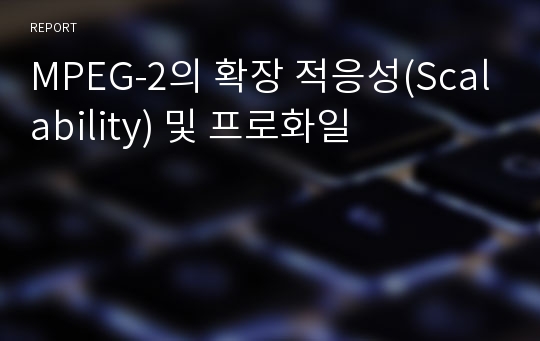 MPEG-2의 확장 적응성(Scalability) 및 프로화일