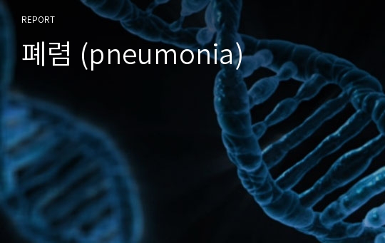 폐렴 (pneumonia)