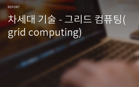 차세대 기술 - 그리드 컴퓨팅(grid computing)