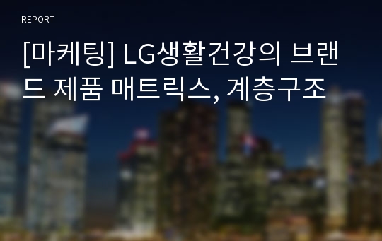 [마케팅] LG생활건강의 브랜드 제품 매트릭스, 계층구조