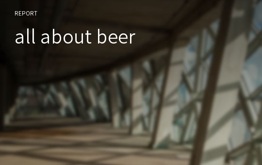all about beer
