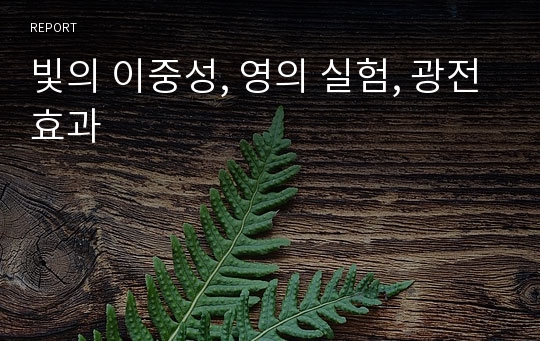 빛의 이중성, 영의 실험, 광전효과