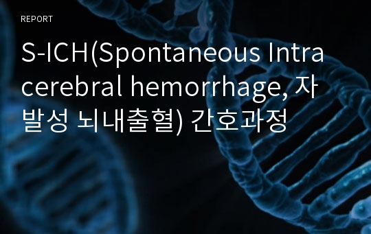 S-ICH(Spontaneous Intracerebral hemorrhage, 자발성 뇌내출혈) 간호과정