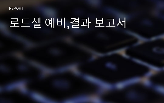 로드셀 예비,결과 보고서