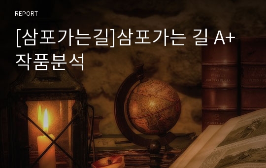 [삼포가는길]삼포가는 길 A+ 작품분석