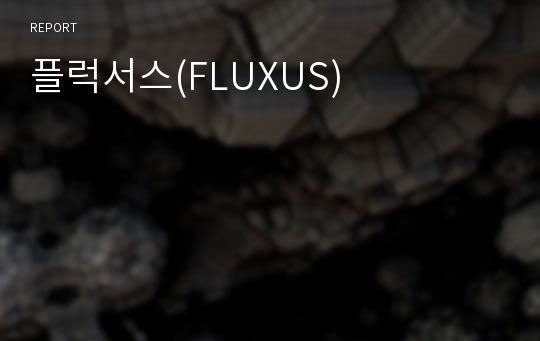 플럭서스(FLUXUS)