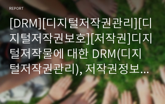 [DRM][디지털저작권관리][디지털저작권보호][저작권]디지털저작물에 대한 DRM(디지털저작권관리), 저작권정보관리시스템, 디지털컨텐츠저작권법, 디지털컨텐츠저작권보호의 현황,시사점,향후 제언(사례 중심)