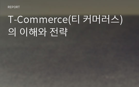 T-Commerce(티 커머러스)의 이해와 전략