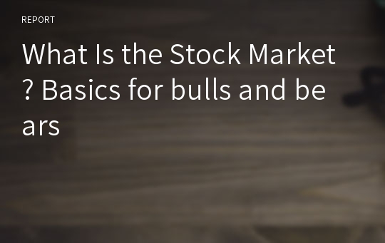 What Is the Stock Market? Basics for bulls and bears