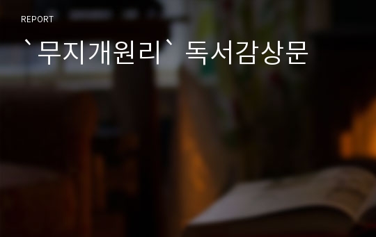 `무지개원리` 독서감상문