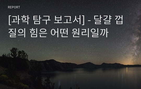 [과학 탐구 보고서] - 달걀 껍질의 힘은 어떤 원리일까