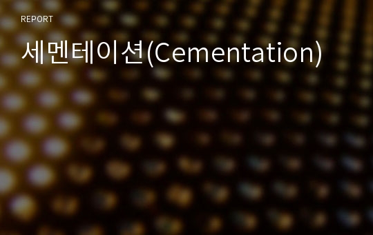 세멘테이션(Cementation)