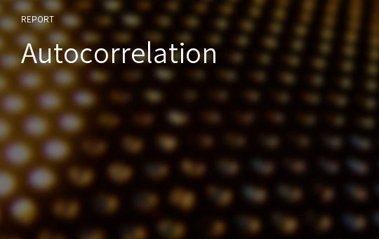 Autocorrelation