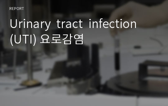 Urinary  tract  infection  (UTI) 요로감염