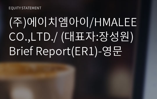 (주)에이치엠아이/HMALEE CO.,LTD./ Brief Report(ER1)-영문