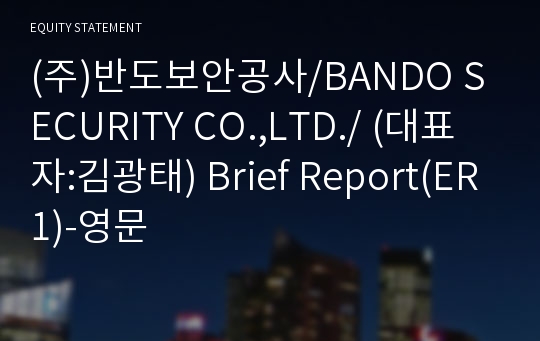 (주)반도티에스 Brief Report(ER1)-영문