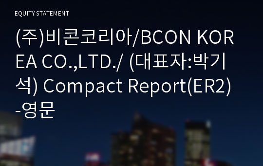 (주)비씨케이컨설팅그룹 Compact Report(ER2)-영문