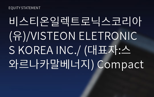 비스티온일렉트로닉스코리아(유) Compact Report(ER2)-영문