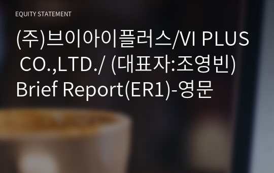 (주)브이아이플러스/VI PLUS CO.,LTD./ Brief Report(ER1)-영문